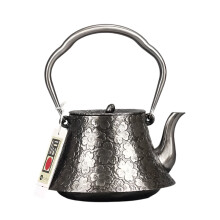Cherry Blossom Sand Iron Teapot - 1.4L Handcrafted Cast Iron Teapot with Large Capacity Electric Kettle Function