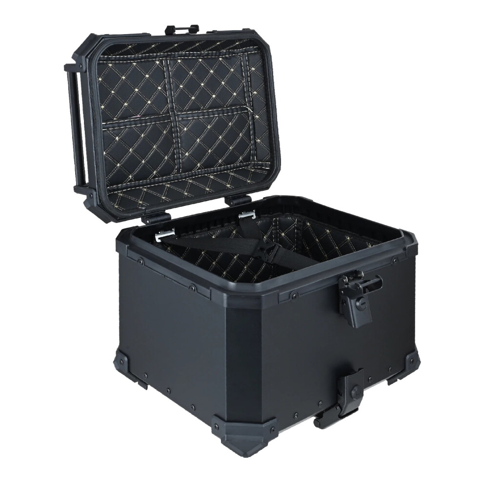Universal 45L Cnc Aluminum Motorcycle Helmet Box - Top Tail Rear Luggage Storage Trunk With Lock For Yamaha, Honda, Bmw R1200gs 705353721168