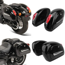 Universal Hard Saddlebags Side Boxes for Harley, Suzuki, Honda, and Yamaha Motorcycles