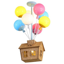 Nordic Minimalist Balloon Chandelier for Children's Room - Whimsical Flying House Lamp for Boys & Girls Bedroom