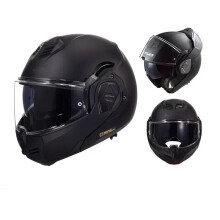 LS2 FF906 Advant Modular Motorcycle Helmet - Full Face, 180Â Flip-Up, Double Visor, Universal Fit for Men & Women