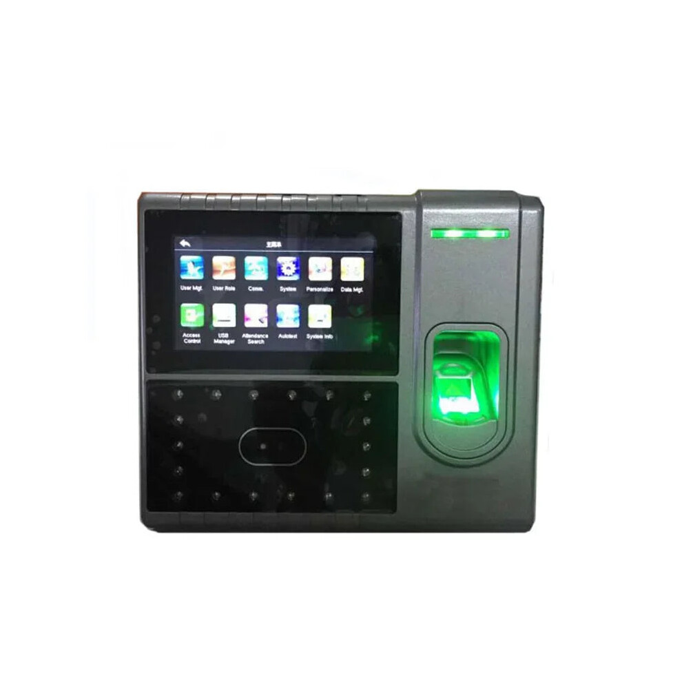 Smart Facial Recognition & Fingerprint Access Control Terminal With 4.3-Inch Dual Camera For Employee Time Attendance 726084127203