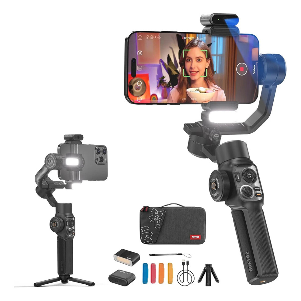 Zhiyun Smooth 5S Ai 3-Axis Gimbal Stabilizer With Ai Tracker For Iphone 15 Pro Max & Android Smartphones 7445024728739