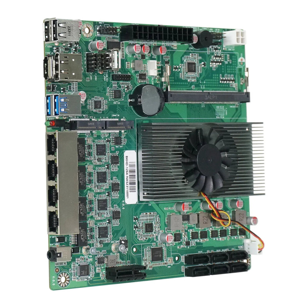 Ikuaios Intel N100 Mini Itx Motherboard For Nas Home Server - Truenas & Esxi Compatible, 4 Lan, 2.5Gbe, Dual M.2, 6X Sata Ports 313051839872