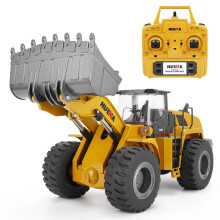 Huina 1583 RC Remote Control Loader Truck - 1:14 Scale, 10-Channel with Lights & Sound, 2.4GHz Outdoor Toy for Boys