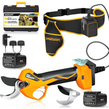 PRU 36 Cordless Electric Pruning Shear with Dual 2Ah & 4Ah Batteries, 36mm Cutting Diameter, Progressive Cutting, and Safety Anti-Cut Feature