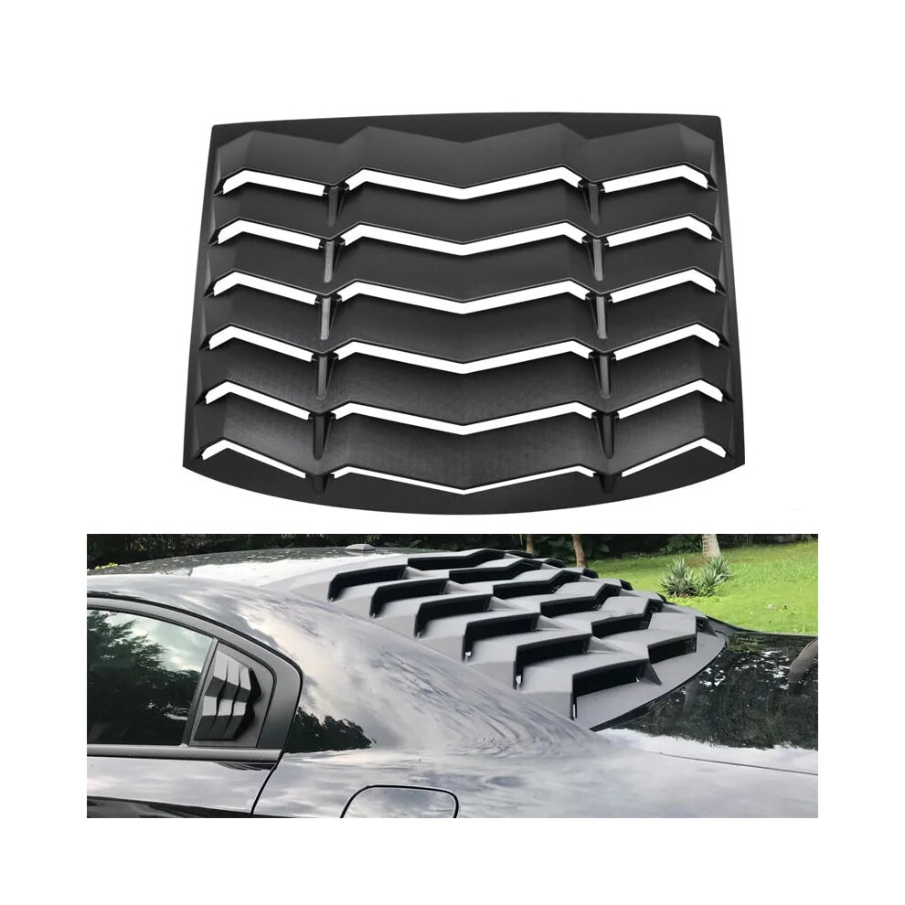 Matte Abs Rear Window Louver For 2011-2023 Dodge Charger Sxt, Gt, R/T, R/T Scat Pack, Scat Pack Widebody, Srt Hellcat Widebody Black 7445048639639