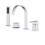 Solid Brass 4-Piece Waterfall Bathroom Faucet Set with Dual Handles and Hand Shower 1