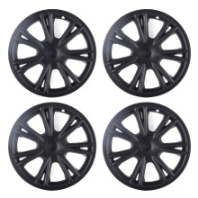 Matte Black Waterproof Hubcaps - Set of 4 Wheel Rim Covers for Tesla Model Y (2020-2023)