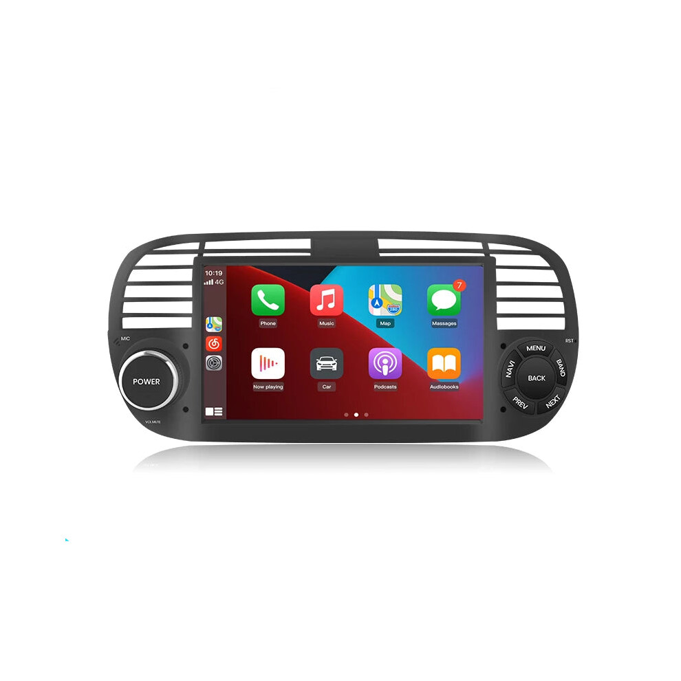 Junsun V1 Plus Android 12 Car Radio For Fiat 500/500C (2007-2015) With Multimedia Gps Navigation & Wireless Carplay - Black 7445028165165