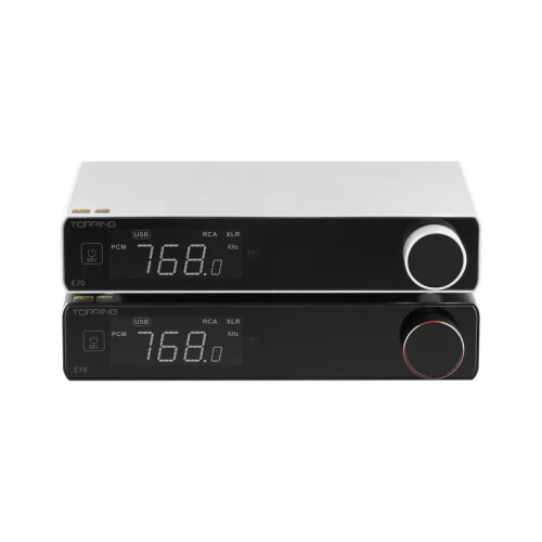 Topping E70 ES9028PRO Bluetooth 5.1 DAC Decoder - 32bit/768kHz, DSD512, RCA/XLR Outputs, Remote Control Included