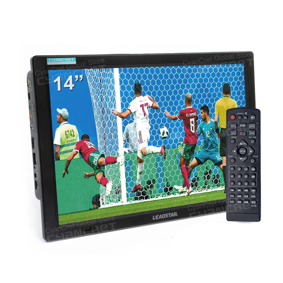 Leadstar D14 14-Inch Hd Portable Tv With Dvb-T2, Tdt, Dtt Support - Compact Digital & Analog Television For Car With Mp4, Ac3, Hdmi, H.265 Compatibil 313024647671