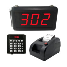 Wireless Restaurant Pager Queue Management System with Keyboard, Call Screen & Thermal Printer