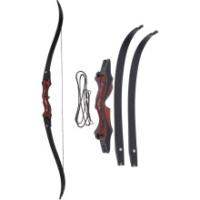 Premium 50lbs ILF Takedown Recurve Bow - Wooden Longbow for Outdoor Hunting & Shooting