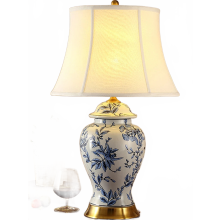 Elegant Jingdezhen Blue & White Porcelain Table Lamp - Chinese Style Ceramic Lamp for Bedroom & Living Room Decor