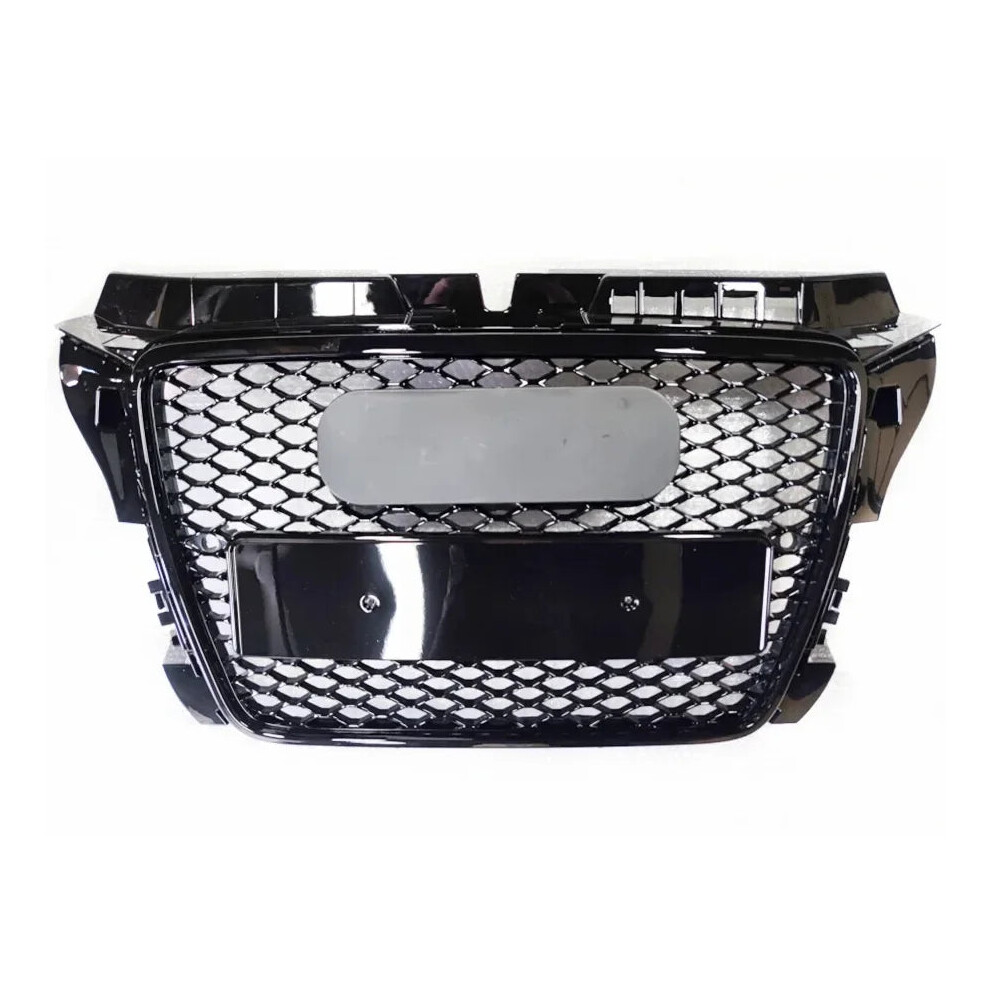 Gloss Rs3 Style Front Sport Hex Mesh Honeycomb Hood Grill For Audi A3/S3 8P (2009-2013) Black 744759443137