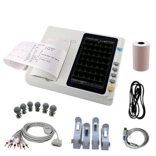 Advanced 7-Inch Touch Screen ECG/EKG Machine with 3/6/12 Channel Options and Optional Workstation Software