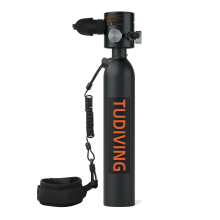 tudiving 0.5L Reusable Scuba Diving Oxygen Tank - Supports 5-10 Minutes Underwater Breathing
