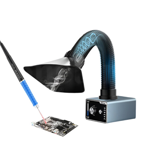 Aixun ES02 High-Power Fume Extractor with LED Light for Electronic Component Welding