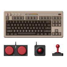 8BitDo Retro Mechanical Gaming Keyboard - 87-Key Hot-Swappable, Dual Super Programmable Buttons, Bluetooth & 2.4G USB-C Connectivity