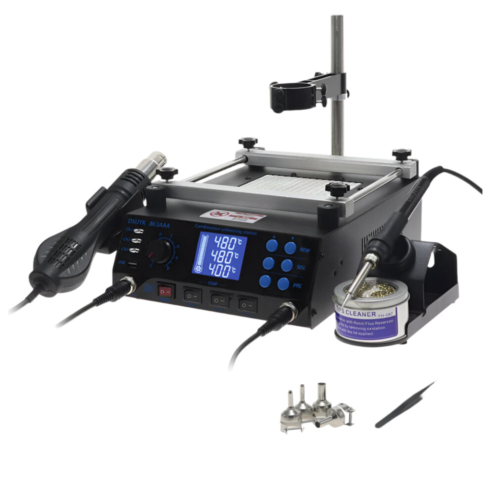 1360W Bga Rework Station With Pcb Preheater & Soldering Iron - 863Aaa Model 7445044520597