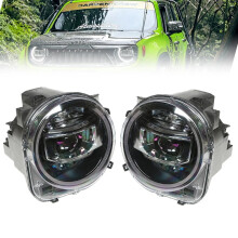 Jeep Renegade 2015-2018 LED Headlights with DRL Running Lights & Halo Angel Eyes - Premium Auto Accessories