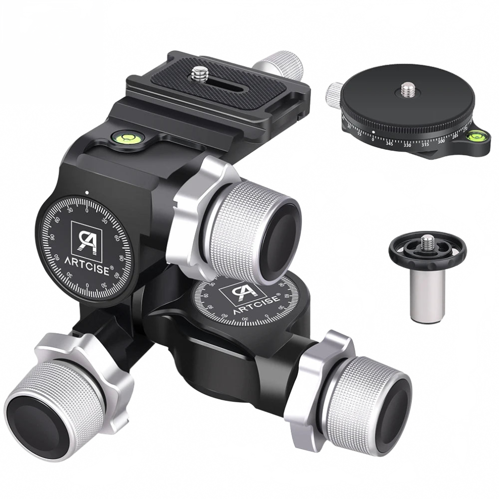 Precision Geared Tripod Head With Arca-Swiss Panoramic Adjustment For Dslr Cameras - Max Load 6Kg 313038626686