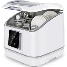 Compact Countertop Dishwasher with Automatic Intelligent Disinfection and Drying System
