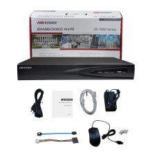 Hikvision 4K 8MP DS-7608NI-Q1/8P NVR with Two-Way Audio, 8-Channel 1U, 8PoE, H.265, Plug & Play Network Video Recorder