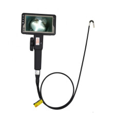 Dual-Direction Rotating Endoscope Videoscope Camera - Industrial Steering Borescope for Car Inspection with Display Screen