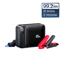 Baseus 3000A Car Jump Starter & Power Bank - 26800mAh, PD 100W Fast Charging, Car Battery Charger & Booster