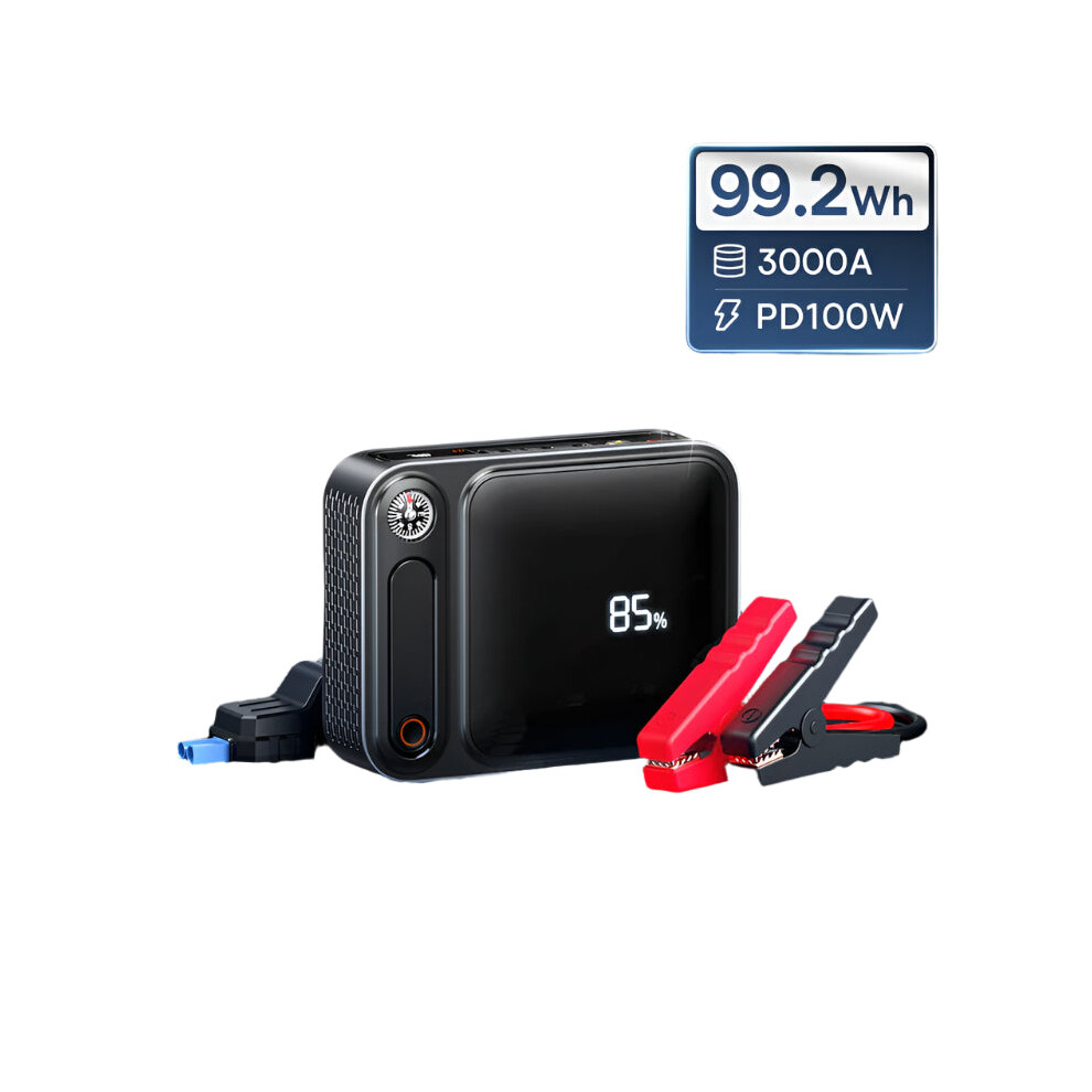Baseus 3000A Car Jump Starter & Power Bank - 26800Mah, Pd 100W Fast Charging, Car Battery Charger & Booster 313018616621