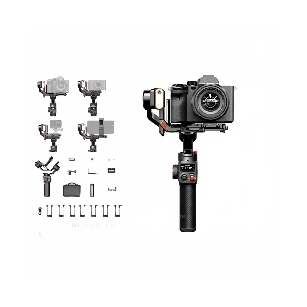 Hohem Isteady Mt2 Kit: 3-Axis Gimbal Stabilizer For Mirrorless Cameras, Action Cams & Smartphones - Compatible With Sony, Nikon, Canon (1.2Kg Load Ca 7445001374317