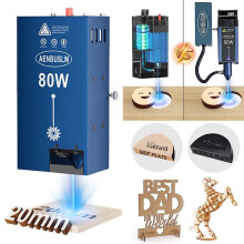 80W CNC Laser Engraver & Cutting Machine with Blue Laser Module for Woodworking - 450mm Precision Tool