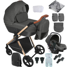 Versatile 3-in-1 Travel Stroller with Safety Seat & Carrycot - High Landscape Buggy for Newborns & Toddlers