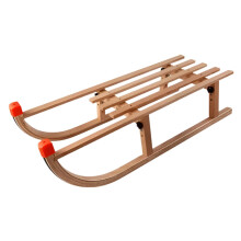 Compact & Sturdy Wooden Snow Sledge for Outdoor Skiing Adventures