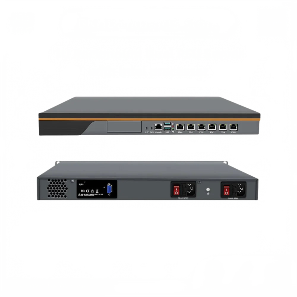 Ikuaios 1U Rackmount Network Appliance With Dual Power Supply, Intel I3/I5/I7, 6-Port 2.5G Ethernet For Firewall, Router, And Server Solutions 7445016125119