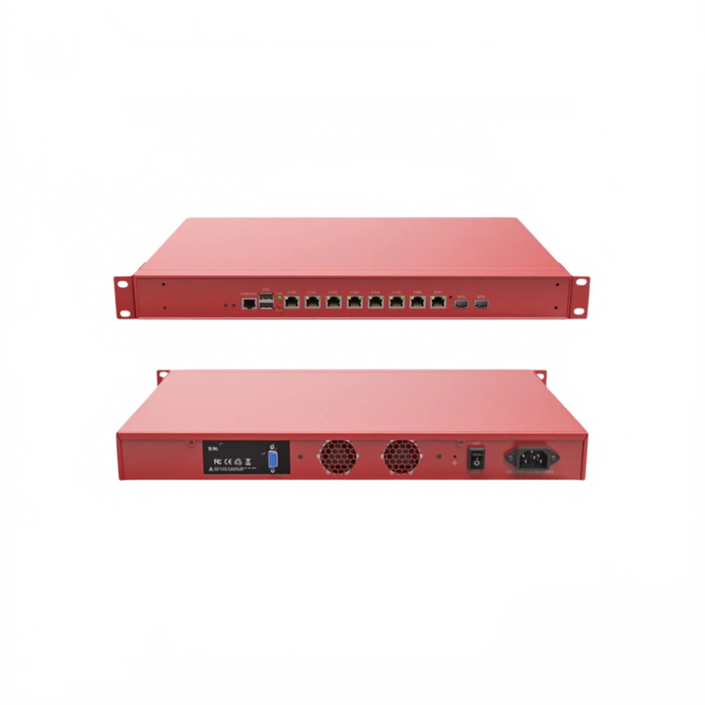 Ikuaios 1U Rackmount 3Rd Gen Core Firewall Router With 8 Lan Gigabit Ethernet & Dual 1G Sfp, Compatible With Mikrotik & Sophos - Model 989Np 23 Red 744110341607