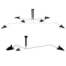 Nordic Spider Pendant Light - Multi-Head Ceiling Lamp for Living Room & Bedroom, Black Luminaire Home Decor