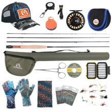 Maxcatch Amigo 8: Premium 5ft-9ft Fast Action Fly Fishing Rod Kit with Reel, Line, Hooks & Triangle Tube