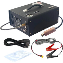 High-Pressure Portable PCP Air Compressor with Built-in Dual Voltage Adapter & Auto Stop - 300bar/4500psi