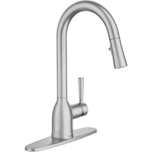 Adler Spot Resist Stainless High Arc Kitchen Faucet with Power Clean Technology