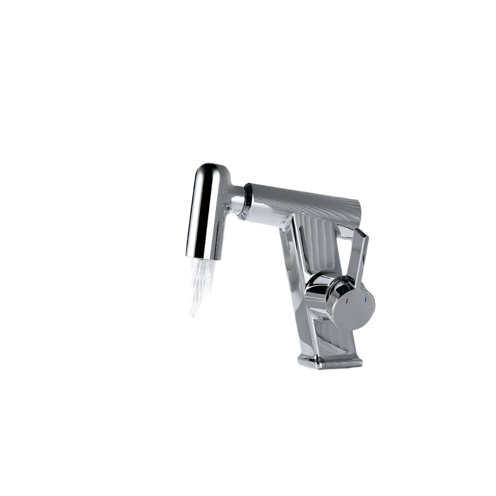 Yyhc Chrome Pull-Out Basin Faucet With 3-Mode Sprayer Nozzle - Brass Bathroom Sink Mixer Tap For Hot And Cold Water 313088019070