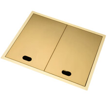 Luxury Nanometer Gold Double Cover Cloaking Kitchen Sink - Handmade 304 Stainless Steel, Single Large Size with 3 Holes