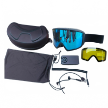 Magnetic Lens Heated Ski Goggles with Adjustable Strap for Snowboarding & Winter Sports