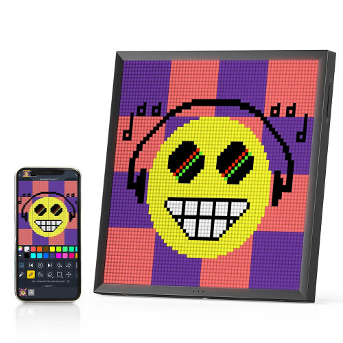 Divoom Pixoo 64: High-Resolution LED Pixel Display Board & Digital Frame