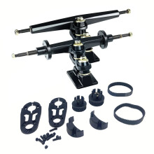 12-Inch Electric Skateboard Trucks with Motor Mounts - Double Kingpin Design for 6-Series Motors