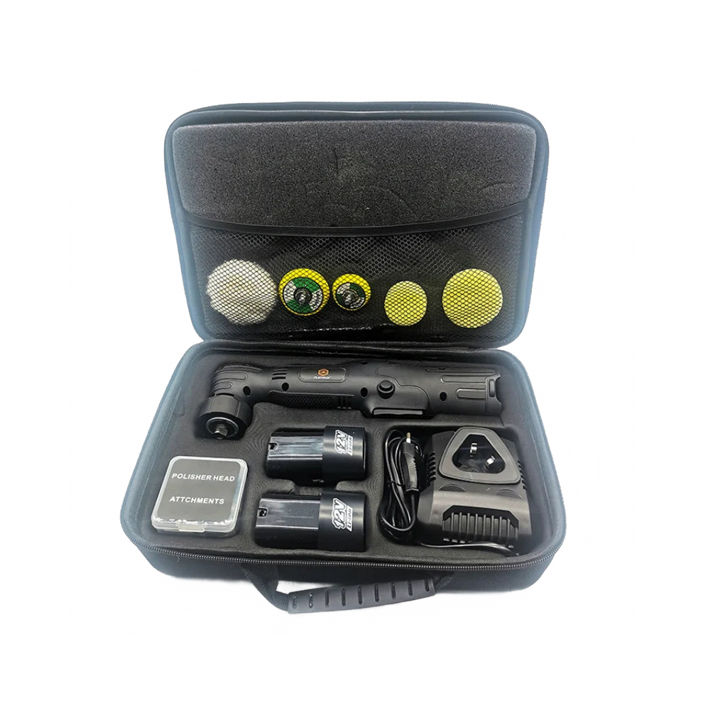Platypus 80W 12V Cordless Car Buffer Polisher - Dual Action Ro Polishing Machine With 1-2-2 Backing Plate 744110886757