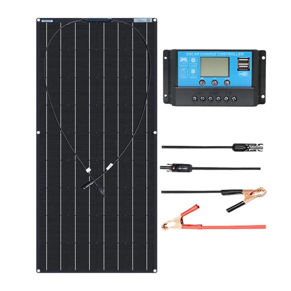 High-Power 2000W Flexible Solar Panel Kit With 18V Battery Charging Controller & Cables For Rvs, Trailers, Cabins, And Campers 726084970953