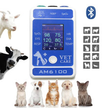 Veterinary Bluetooth Handheld Monitor: NIBP Blood Pressure, ECG, SpO2, Temperature, Pulse Oximeter with Arm Circumference for Pet Hospitals & Clinics